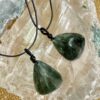 Seraphinite pendant on cord