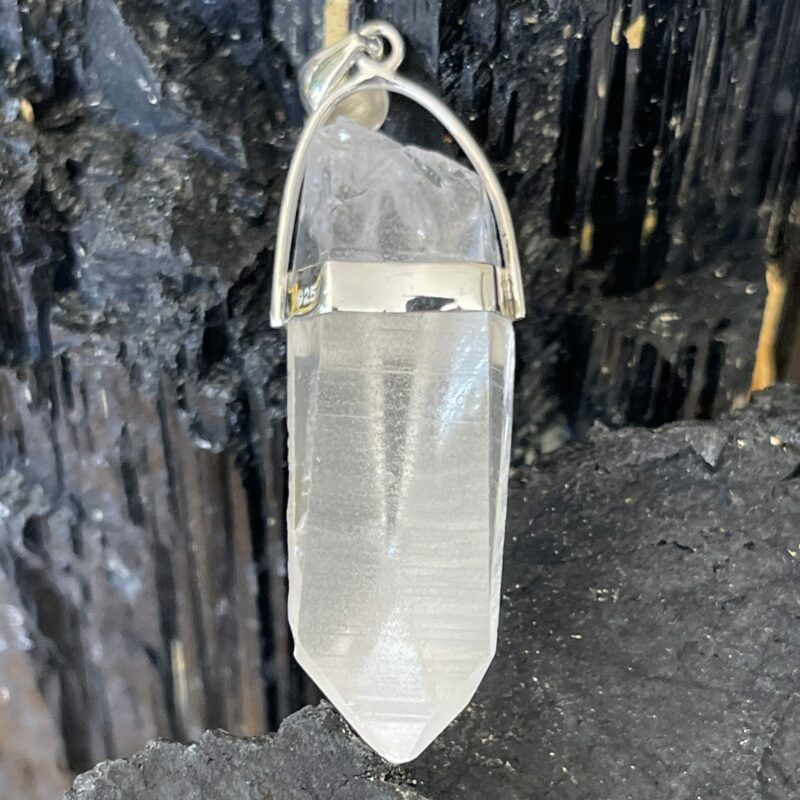 Lemurian Seed crystal pendant set in 925 silver. Ancient wisdom and earthly beauty. thecrystalcave.com.au