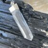This is a Colombian Lemurian 'Blade of Light' pendant set in 925 silver. Water clear they are high vibrational stones, clarity and joy. thecrystalcave.com.au