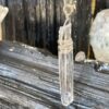 This is a Colombian Lemurian 'Blade of Light' pendant set in 925 silver. Water clear they are high vibrational stones, clarity and joy. thecrystalcave.com.au