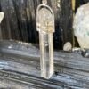 This is a Colombian Lemurian 'Blade of Light' pendant set in 925 silver. Water clear they are high vibrational stones, clarity and joy. thecrystalcave.com.au