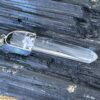 This is a Colombian Lemurian 'Blade of Light' pendant set in 925 silver. Water clear they are high vibrational stones, clarity and joy. thecrystalcave.com.au