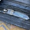 This is a Colombian Lemurian 'Blade of Light' pendant set in 925 silver. Water clear they are high vibrational stones, clarity and joy. thecrystalcave.com.au