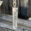 This is a Colombian Lemurian 'Blade of Light' pendant set in 925 silver. Water clear they are high vibrational stones, clarity and joy. thecrystalcave.com.au