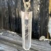 This is a Colombian Lemurian 'Blade of Light' pendant set in 925 silver. Water clear they are high vibrational stones, clarity and joy. thecrystalcave.com.au