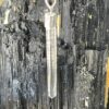 This is a Colombian Lemurian 'Blade of Light' pendant set in 925 silver. Water clear they are high vibrational stones, clarity and joy. thecrystalcave.com.au