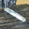 This is a Colombian Lemurian 'Blade of Light' pendant set in 925 silver. Water clear they are high vibrational stones, clarity and joy. thecrystalcave.com.au