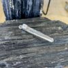 This is a Colombian Lemurian 'Blade of Light' pendant set in 925 silver. Water clear they are high vibrational stones, clarity and joy. thecrystalcave.com.au