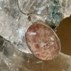 this is an oval sunstone pendant set in 925 stirling silver. it is quite beautiful. Sunstone is a stone of joy. thecrystalcave.com.au