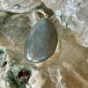 This is a beautiful Labradorite cabochon pendant in Stirling silver. thecrystalcave.com.au