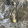 This is a beautiful Labradorite cabochon pendant in Stirling silver. thecrystalcave.com.au