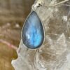This is a beautiful Labradorite cabochon pendant in Stirling silver. thecrystalcave.com.au