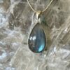 This is a beautiful Labradorite cabochon pendant in Stirling silver. thecrystalcave.com.au