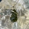 moldavite pendant moldavite silver pendant