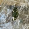 moldavite pendant moldavite silver pendant
