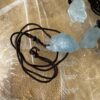 Raw Aquamarine Cord Necklace