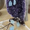 Raw Aquamarine Cord Necklace