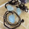 Raw Aquamarine Cord Necklace