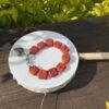 This is the Red Square Coral Bracelet of Vitality and Protection