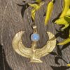 Isis Brass Necklace with Rainbow Moonstone – A Symbol of Divine Feminine Power