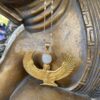 Isis Brass Necklace with Rainbow Moonstone – A Symbol of Divine Feminine Power