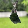 This is Eternal Horizon: Moldavite Pendant in Silver M529