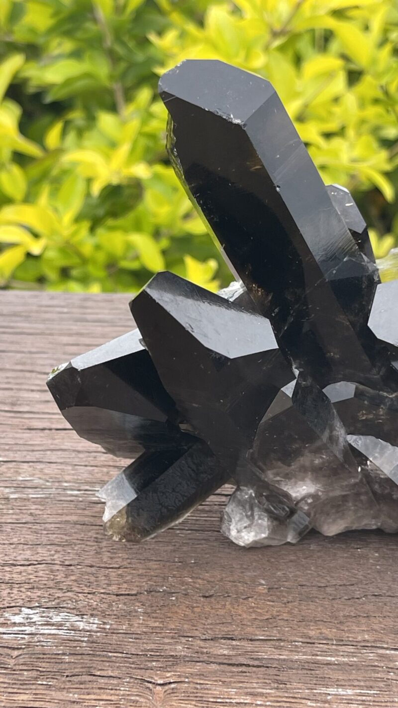 🕯️ Earth Guardian – Large Dark Smokey Quartz Cluster (808g)