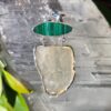 Libyan Desert Glass & Malachite Pendant (8.29g)
