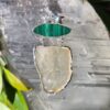 Libyan Desert Glass & Malachite Pendant (8.29g)