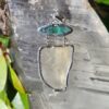 Libyan Desert Glass & Malachite Pendant (8.29g)