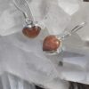 Sunstone Heart Earrings Set