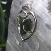 Starseed Heart Moldavite Silver Heart Pendant (3.69g)