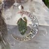 Moonwish – Moldavite Crescent Moon Pendant (5.08g)