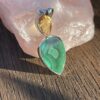 Solar Root – Citrine & Malachite Silver Pendant (4.6g)