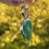 Solar Root – Citrine & Malachite Silver Pendant (4.6g)