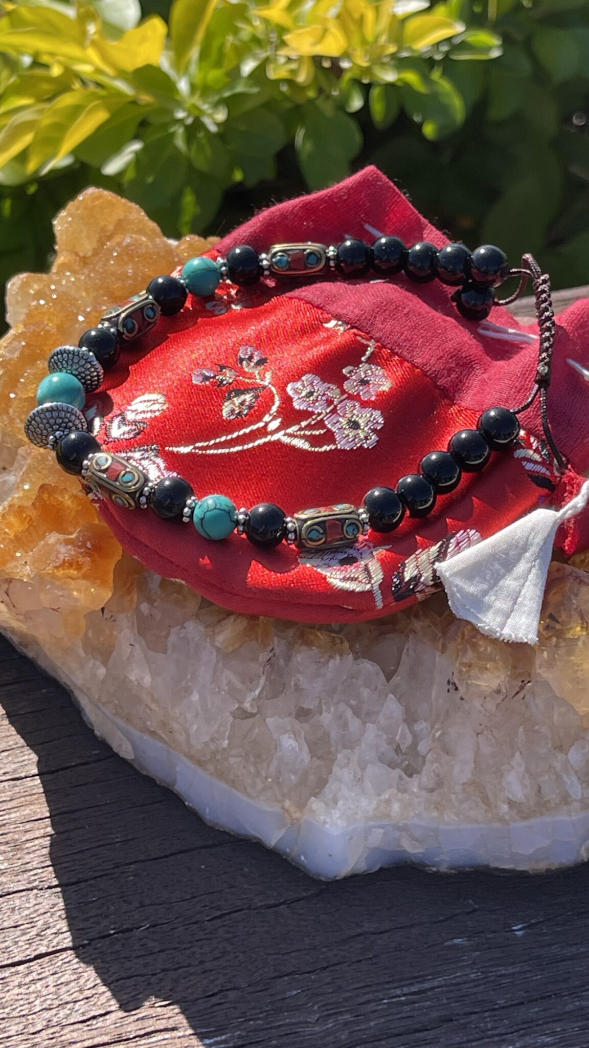 XL Handmade Nepalese Crystal Bracelets (Adjustable 27–34cm)