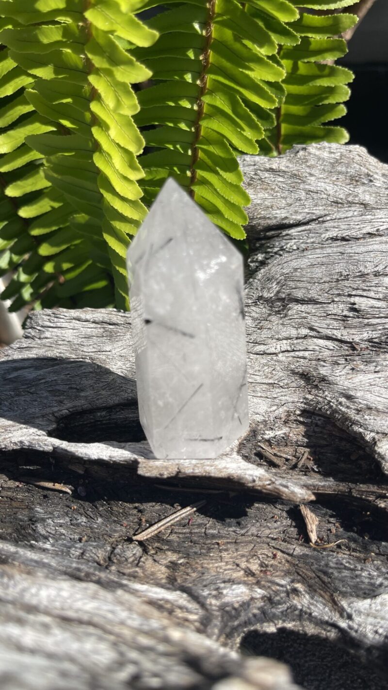“Clarity Shield” – Black Tourmalinated Quartz Generator  