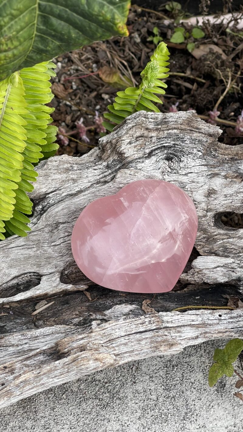 “Heart of Venus” – Rose Quartz Polished Heart 440g